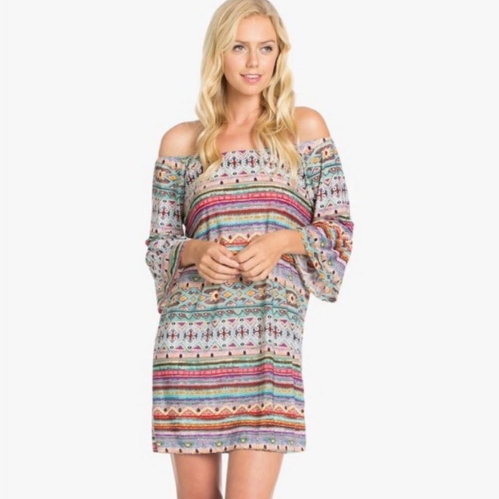Boho off the shoulder dpress